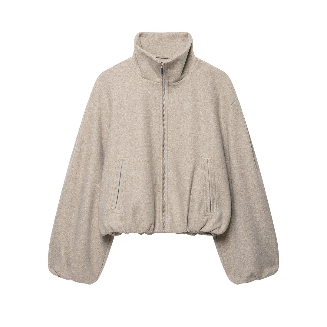 Damen Leichte wattierte Windjacke mit Stehkragen und Polka‑Dot‑Print Echo Archiv