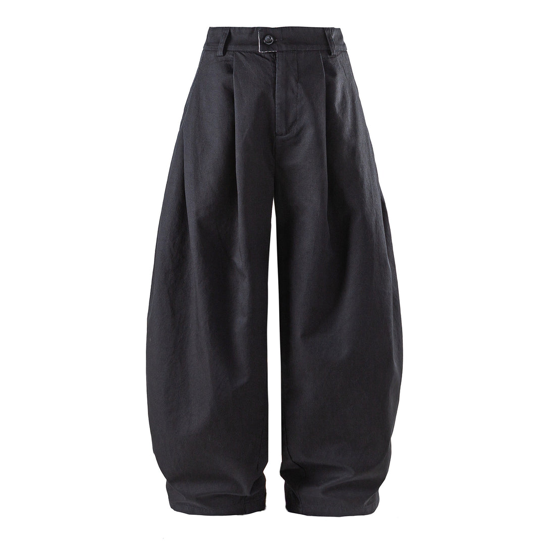 Damen weite High‑Waist‑Culotte mit Kellerfalte und verkürztem Bein Echoarchiv