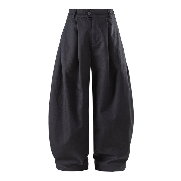 Damen weite High‑Waist‑Culotte mit Kellerfalte und verkürztem Bein Echoarchiv