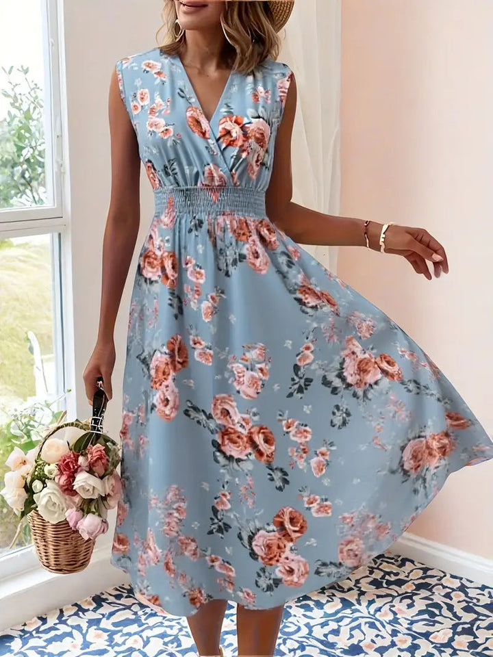 Damen Verspieltes A-Linien Kleid mit floralen Details Echoarchiv