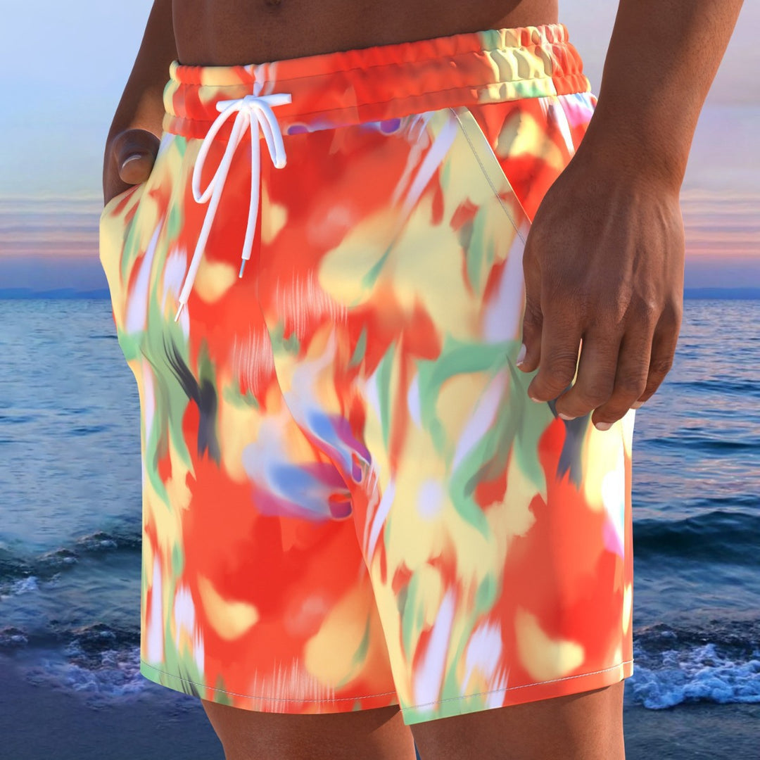 Herren Badeshorts mit animalischem Muster und elastischem Bund Echo Archiv