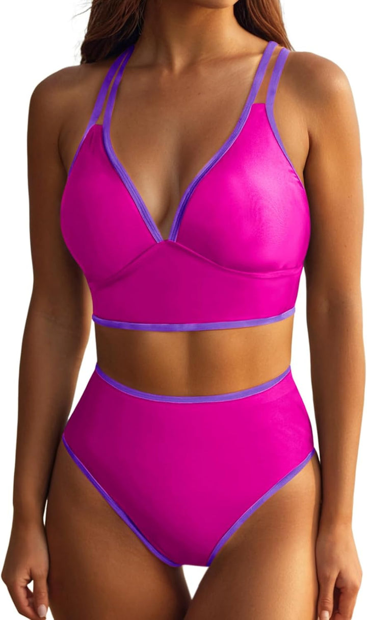 Damen Bikini-Set mit elegantem Hochgeschnittenen Höschen und verstellbaren Trägern Echo Archiv