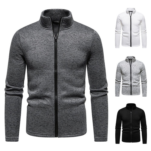 Herren Fleecejacke mit Stehkragen und durchgehendem Reißverschluss Echoarchiv