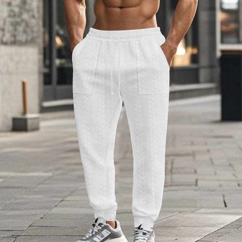 Herren Sweatpants mit Strukturmuster und praktischen Taschen Echoarchiv