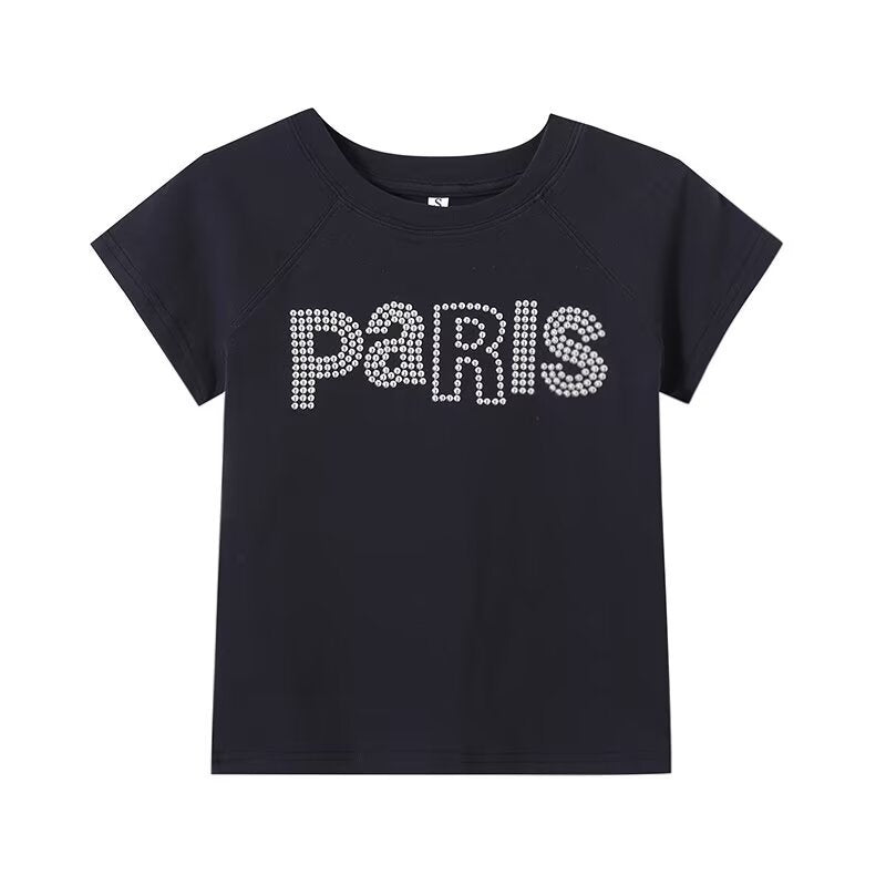 Damen T-Shirt mit Glitzerdruck Echo Archiv