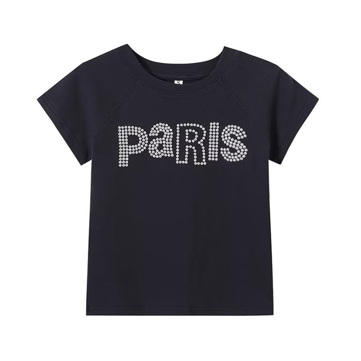 Damen T-Shirt mit Glitzerdruck Echo Archiv