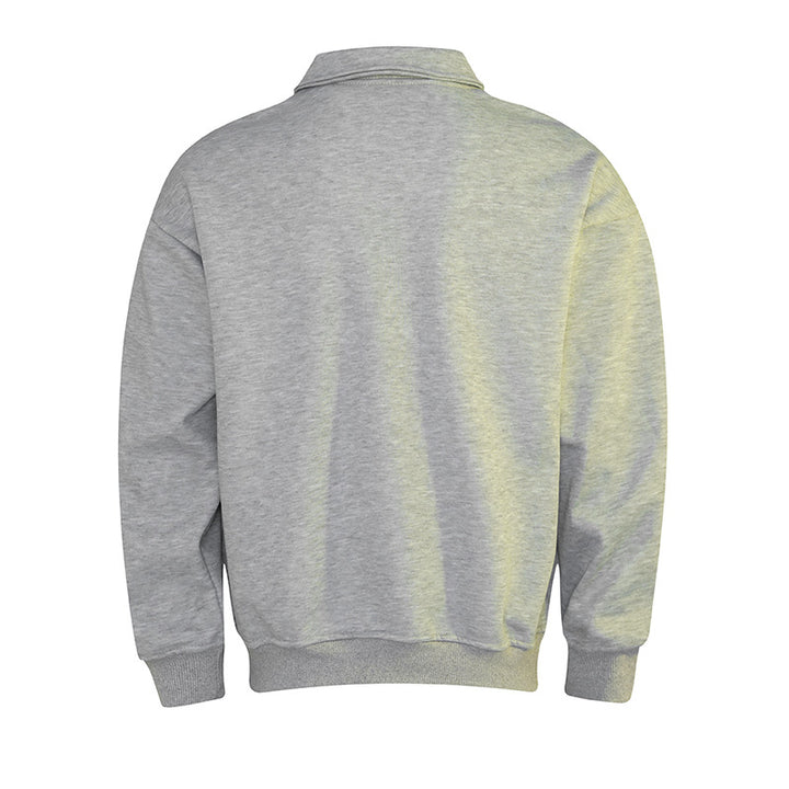Herren Polo‑Sweatshirt im Oversize‑Relaxed‑Fit mit Rippbündchen und Knopfleiste Echo Archiv