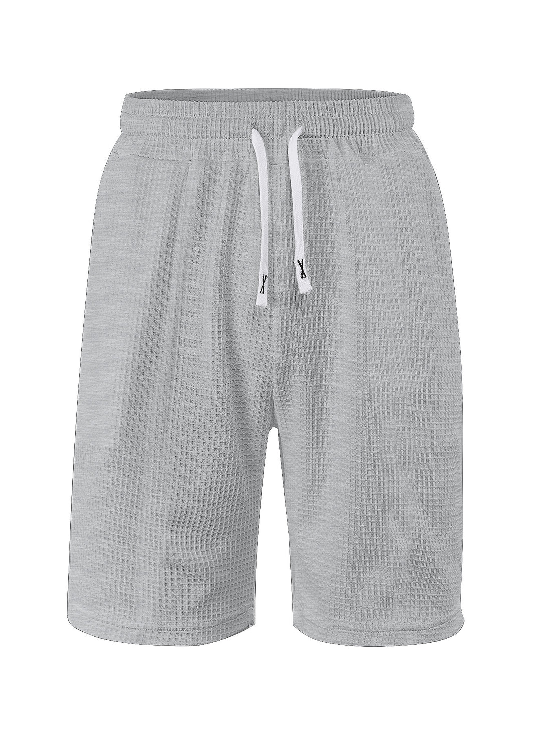 Herren atmungsaktive Waffel-Pyjama-Shorts mit elastischem Komfortbund, Tunnelzug und seitlichen Eingrifftaschen – Marzano