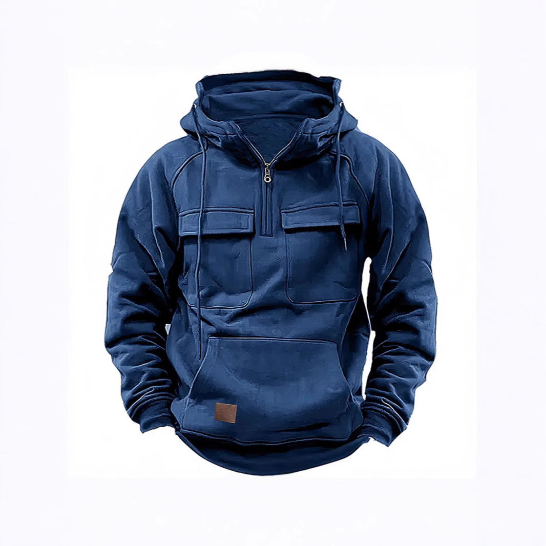 Herren Pullover mit praktischem Reißverschluss und großen Taschen Echoarchiv