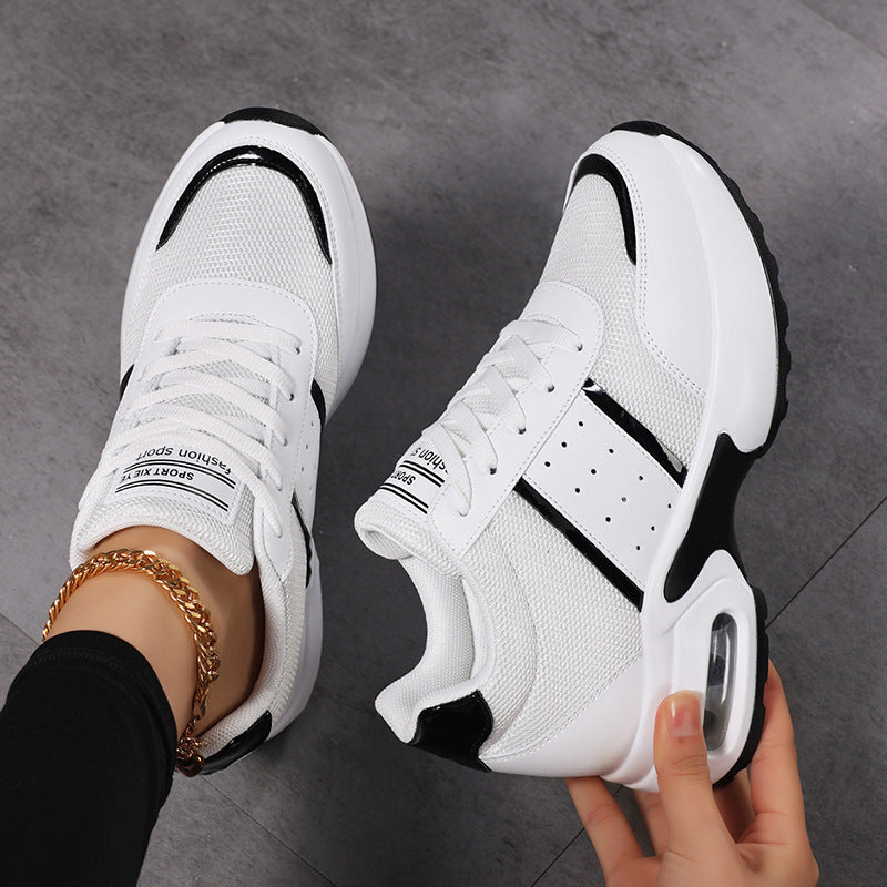 Damen nan sportlicher Plateausneaker mit Luftkissen-Zwischensohle und metallic-Applikationen Echo Archiv