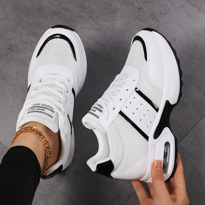 Damen nan sportlicher Plateausneaker mit Luftkissen-Zwischensohle und metallic-Applikationen Echo Archiv