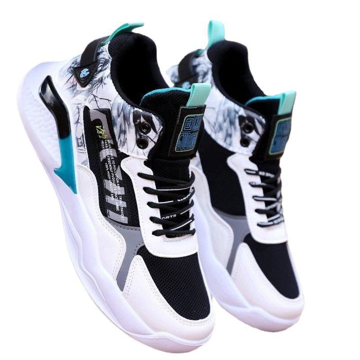 Herren Sportliche High-Top Sneakers mit detailliertem Grafikdesign Echoarchiv