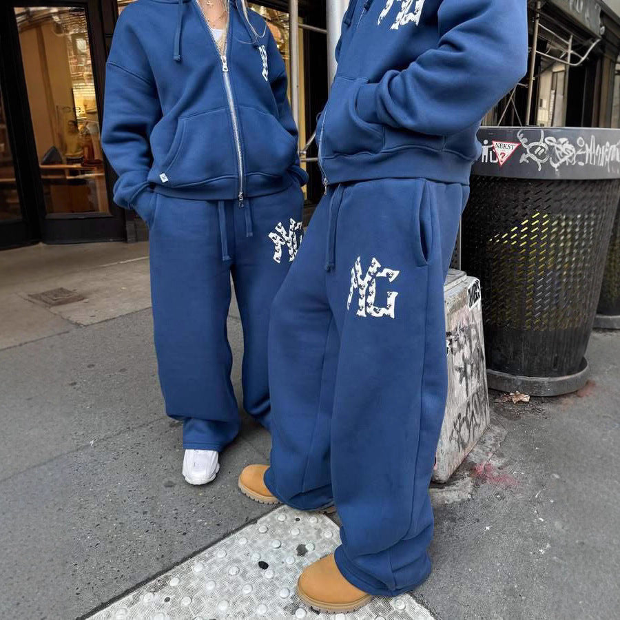 Unisex nan weit geschnittene Kapuzen-Sweatjacke mit beidseitig öffnendem Reißverschluss und Logo-Applikation Echo Archiv