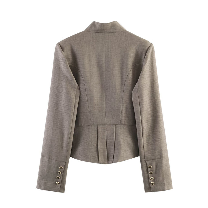Damen Kurzblazer mit Stehkragen, doppelreihiger Zierknopfleiste und taillierter Silhouette Echo Archiv