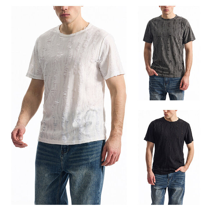 Herren T-Shirt mit modischem Strukturdesign und lässigem Vintage-Look Echoarchiv