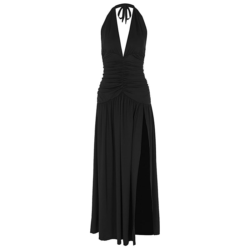 Damen Wickelkleid mit tiefem V-Ausschnitt und Raffung Echo Archiv