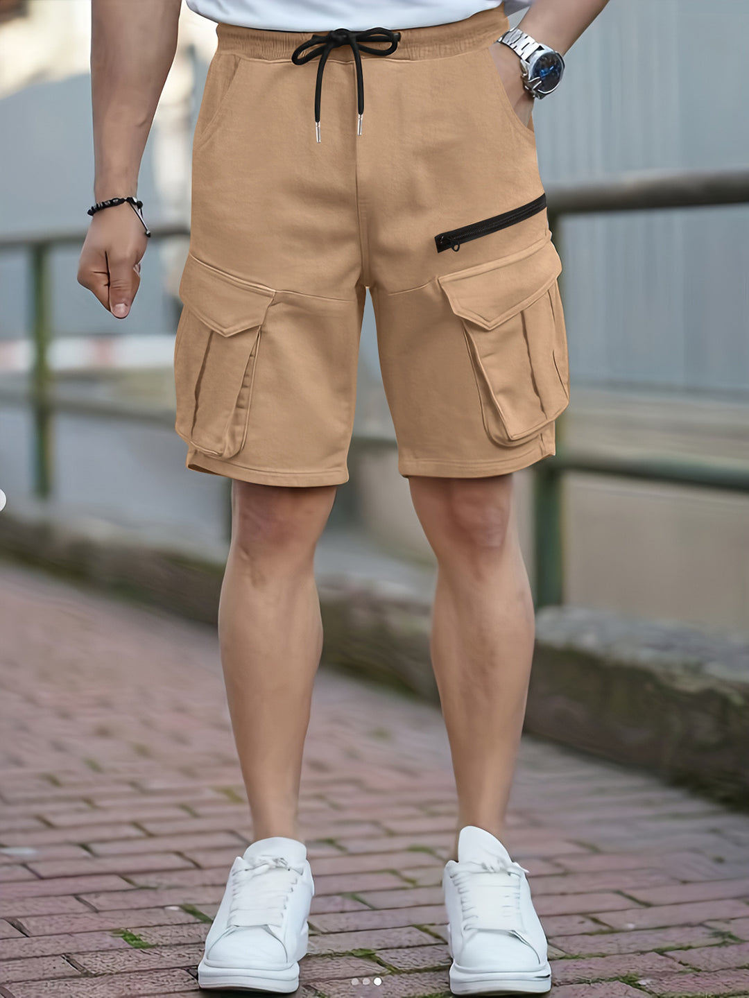 Herren Cargo-Shorts mit multifunktionalen Taschen und elastischem Bund Echoarchiv