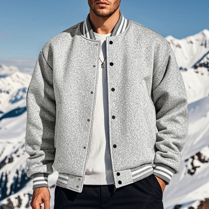 Herren sportliche Collegejacke mit Kontrastdetails Echoarchiv