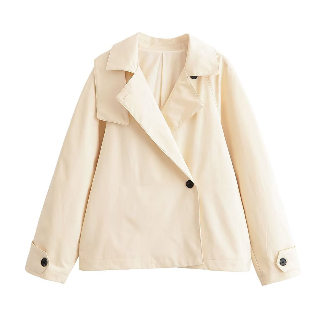 Damen Kurzjacke im Trenchstil mit asymmetrischem Revers Echo Archiv
