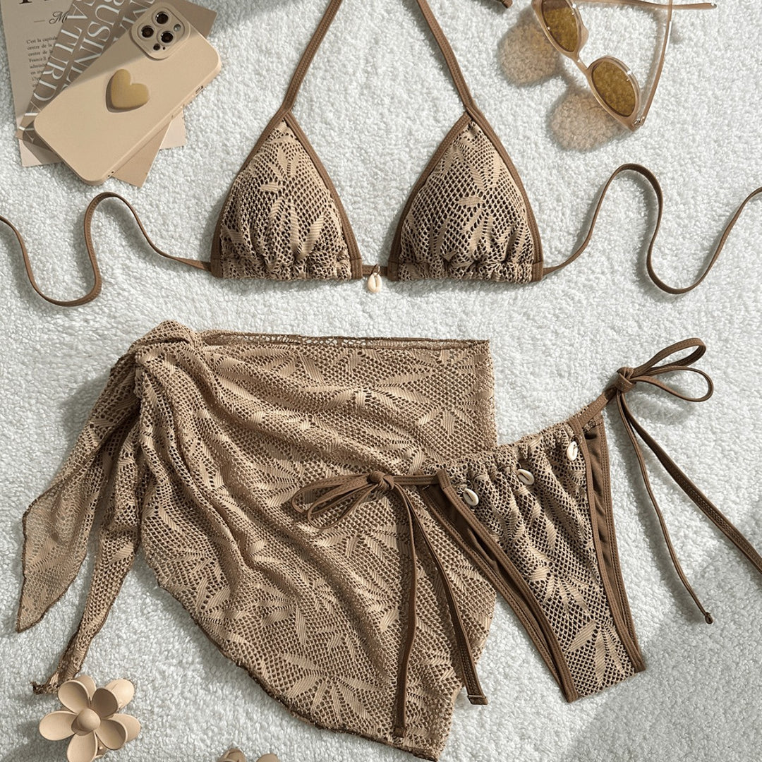 Damen Triangel-Bikini mit dekorativer Rockuffle Echo Archiv