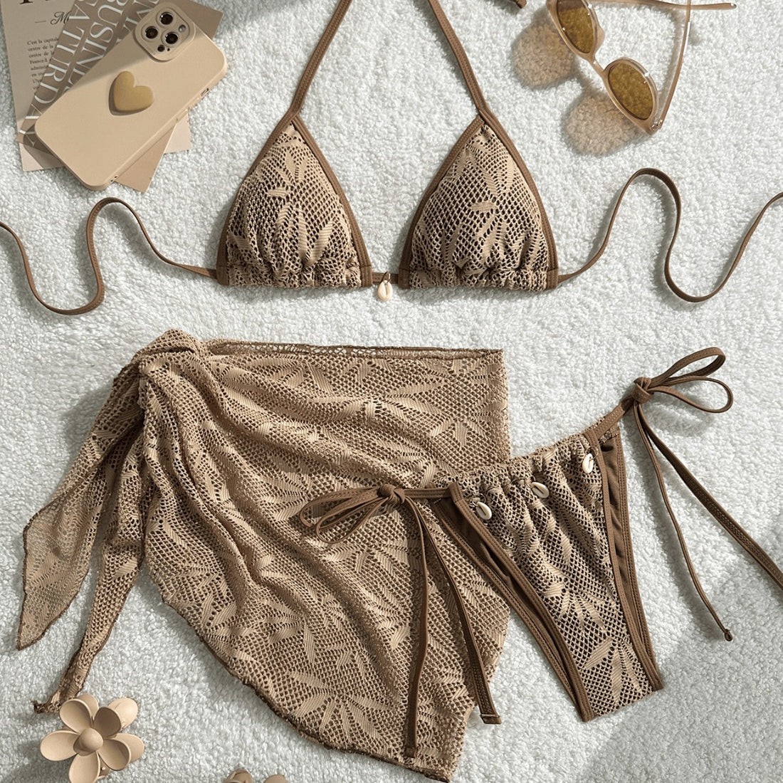 Damen Triangel-Bikini mit dekorativer Rockuffle – Maréssa