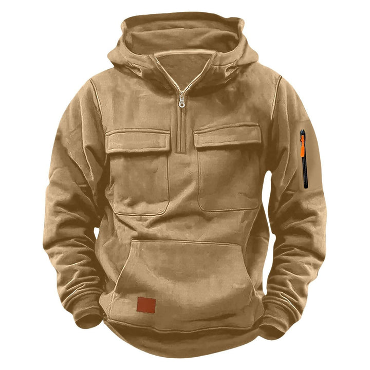 Herren funktionale Kapuzenjacke mit Reißverschluss und praktischen Taschen Echoarchiv