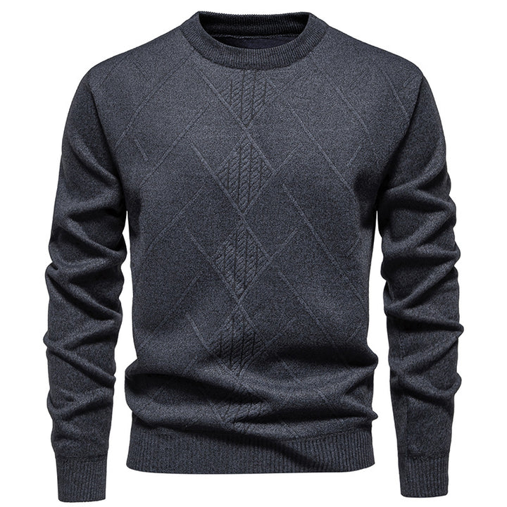 Herren Strickpullover mit modernem Rautenmuster Echoarchiv