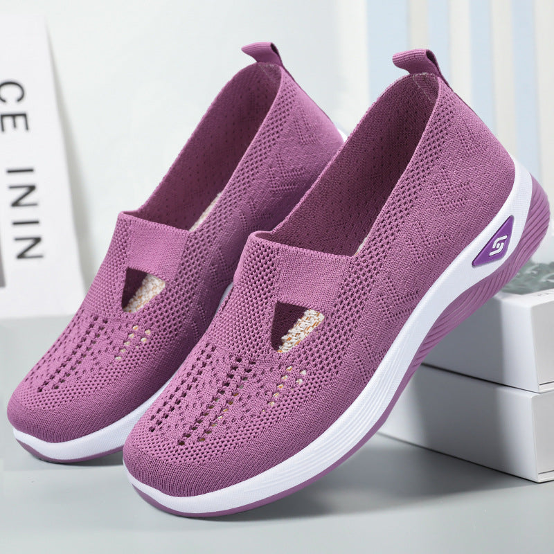 Damen nan leichte gestrickte Slipper mit orthopädischer Komfortsohle Echo Archiv