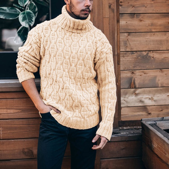 Herren Grobstrick Rollkragenpullover Echoarchiv