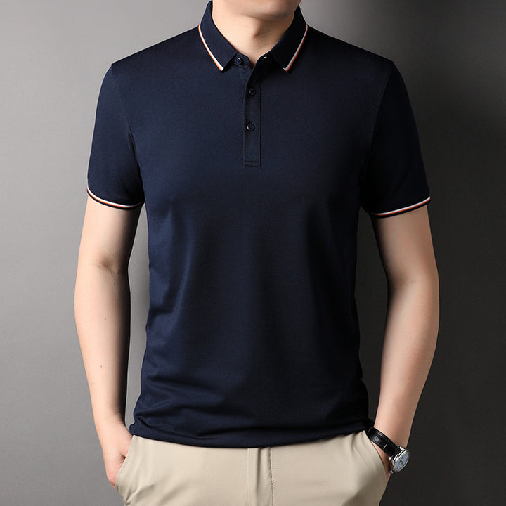 Herren Poloshirt mit atmungsaktivem Piqué-Gewebe und modernen Kontrastakzenten Echoarchiv