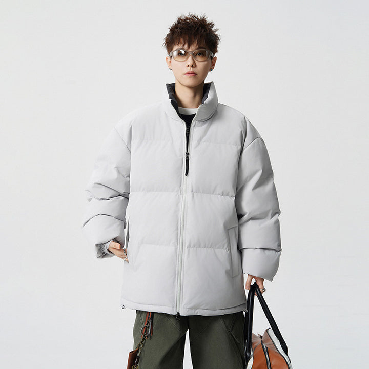 Herren Kurz geschnittene Oversize Steppjacke mit hohem Kragen Echoarchiv