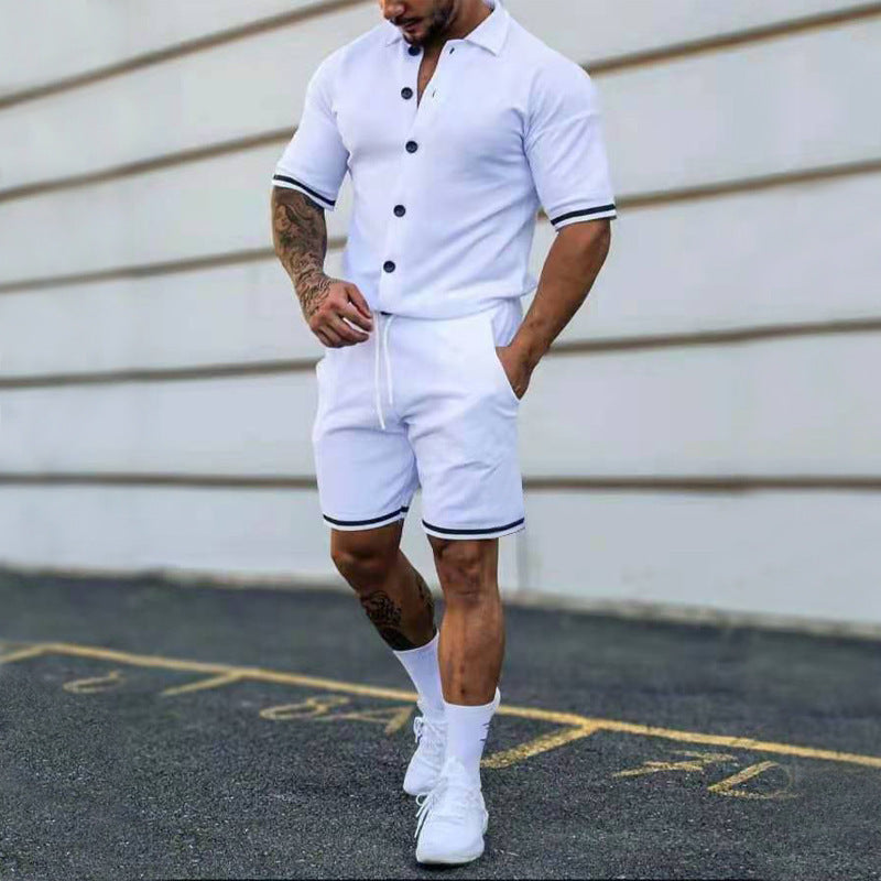 Herren Freizeit-Set mit modernem Kurzarm-Hemd und Short Echoarchiv