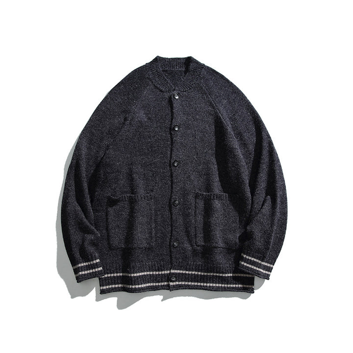 Unisex Boxy-Cardigan aus Feinstrick mit Raglanärmeln und aufgesetzten Taschen Echo Archiv