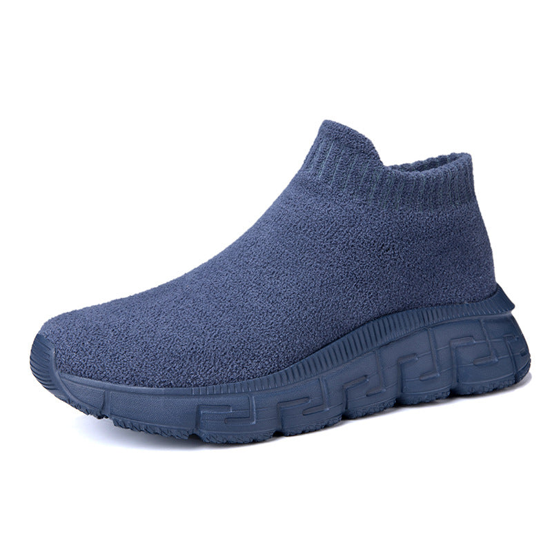 Damen nan kuscheliger Sock-Sneaker aus Teddy-Samt mit elastischem Schaft und stoßdämpfender Profilsohle Echo Archiv