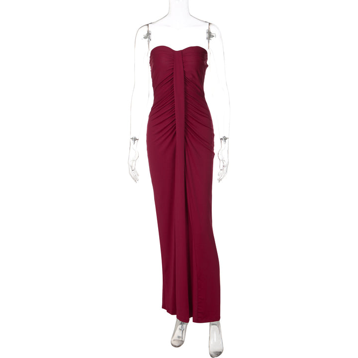 Damen Elegantes Maxi-Kleid mit raffiniertem Tailleneinsatz und Raffung Echo Archiv