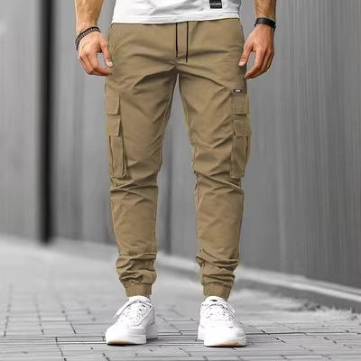 Herren Cargo-Jogginghose mit multifunktionalen Klapp- & Reißverschlusstaschen, elastischem Bund und tapered Bein Echo Archiv