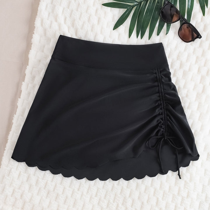Damen Bade-Rock mit Raffungsdetails und eleganter Wellenkante Echo Archiv