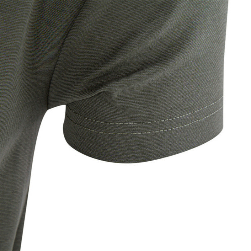 Herren nan klassisches Baumwolljersey Rundhalsshirt mit verstärktem Kragen Echo Archiv