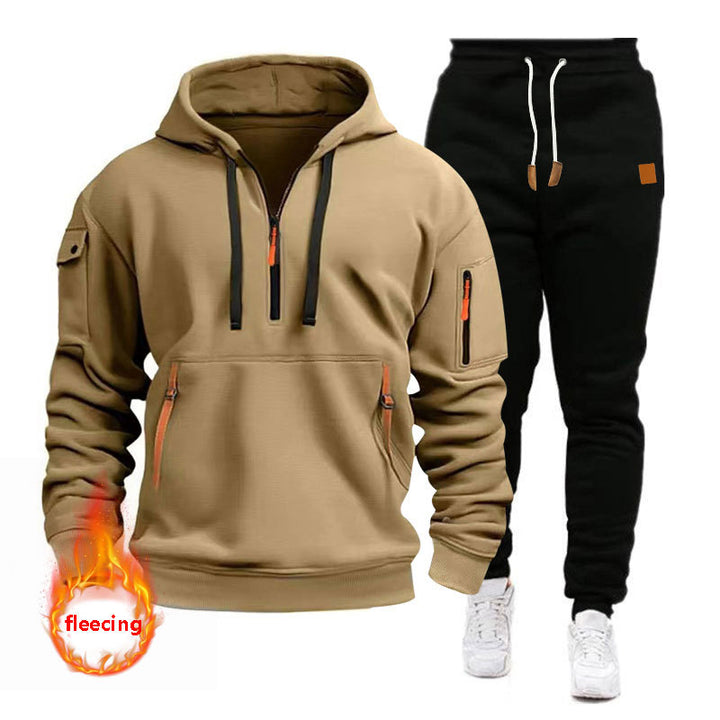 Herren Sportliches Hoodie-Set mit funktionalen Taschen und atmungsaktiven Eigenschaften Echoarchiv