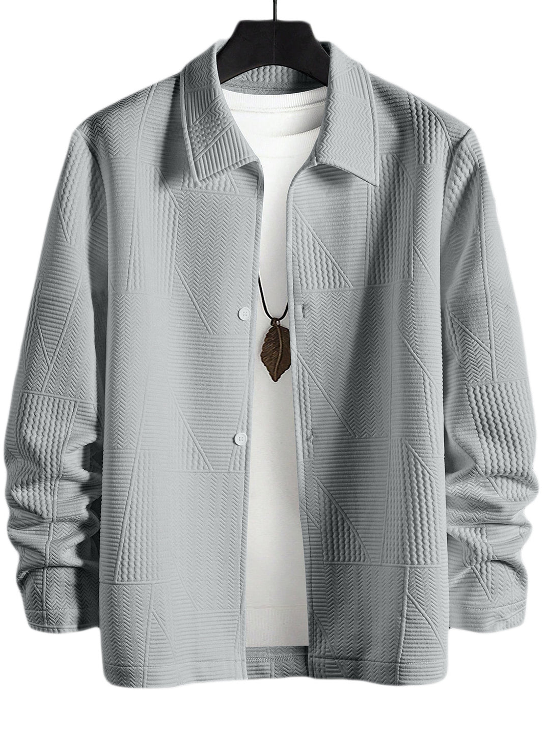 Herren modische Hemdjacke mit strukturiertem Design Echoarchiv