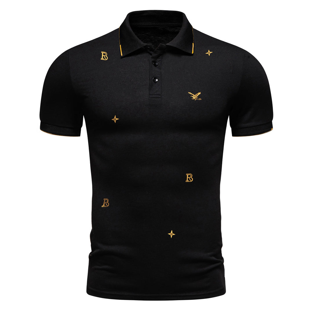 Herren Polohemd mit modischem Stickdesign und hochwertigem Stoff Echoarchiv