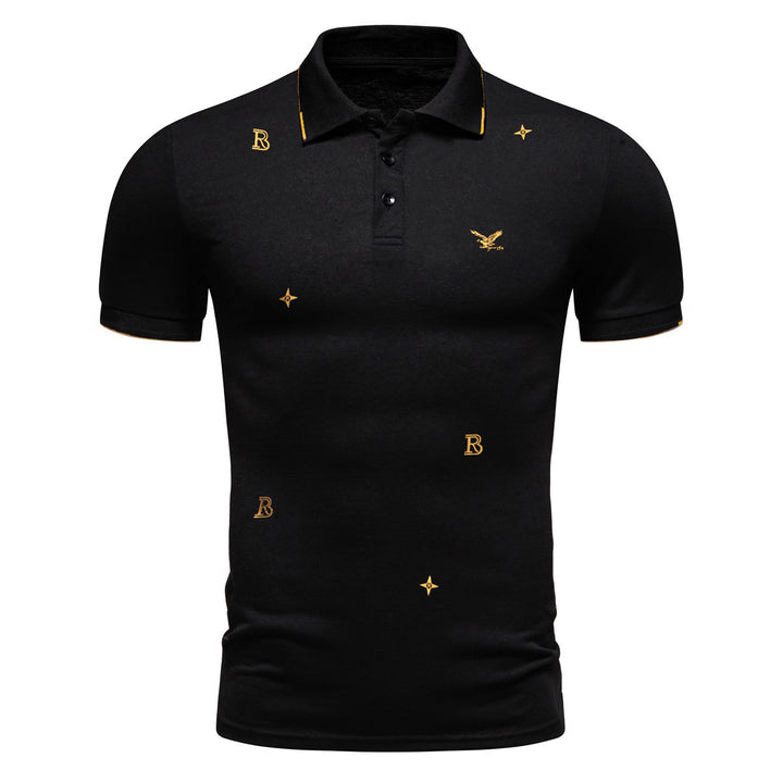 Herren Polohemd mit modischem Stickdesign und hochwertigem Stoff Echoarchiv