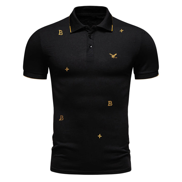 Herren Polohemd mit modischem Stickdesign und hochwertigem Stoff – Cavello