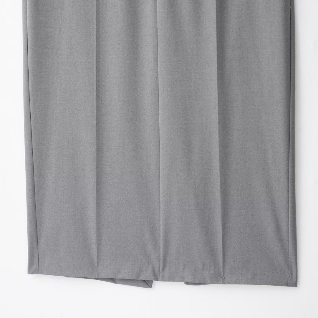 Damen Eleganter Maxirock mit Bügelfalte und Gürtelschlaufen Echoarchiv