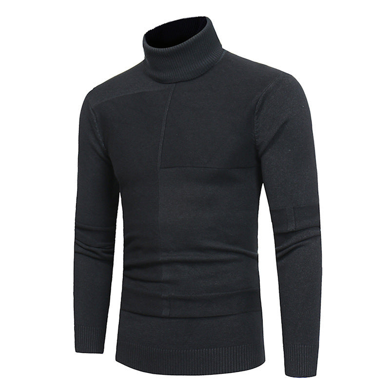 Herren Hochwertiger Rollkragenpullover aus weichem Strick Echoarchiv
