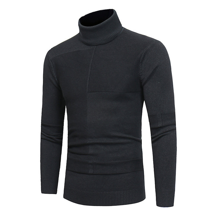 Herren Hochwertiger Rollkragenpullover aus weichem Strick Echoarchiv
