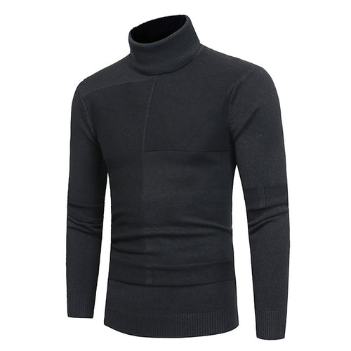 Herren Hochwertiger Rollkragenpullover aus weichem Strick Echoarchiv