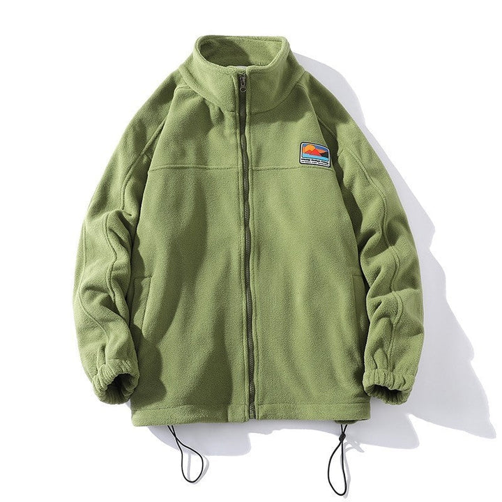 Herren Fleecejacke mit hohem Kragen und praktischen Taschen Echoarchiv
