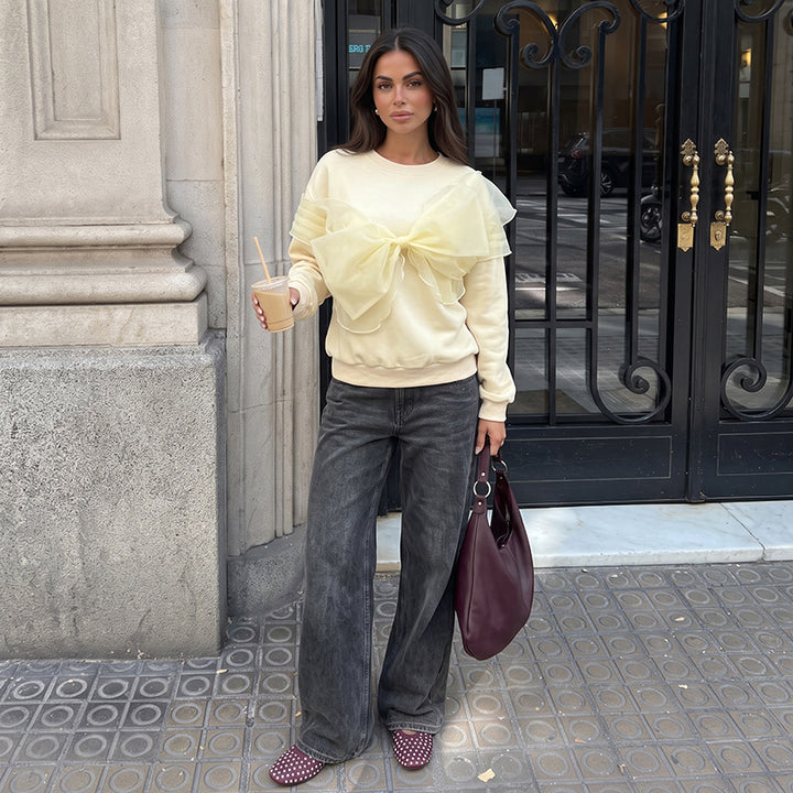 Damen Sweatshirt mit Statement-Schleife Echo Archiv