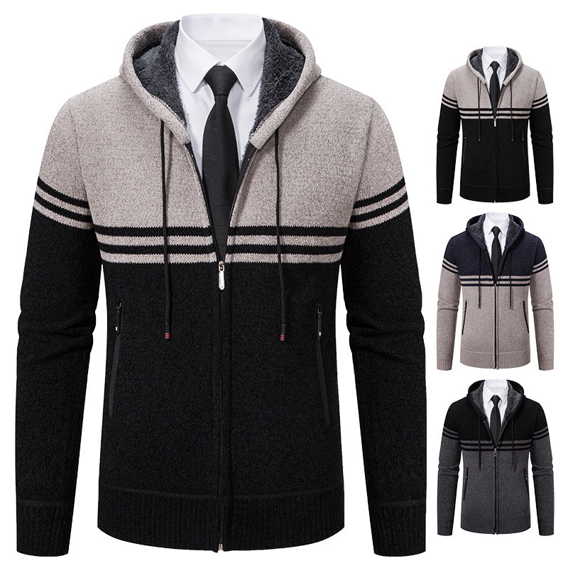 Herren modische Kapuzenjacke mit strukturiertem Design Echoarchiv